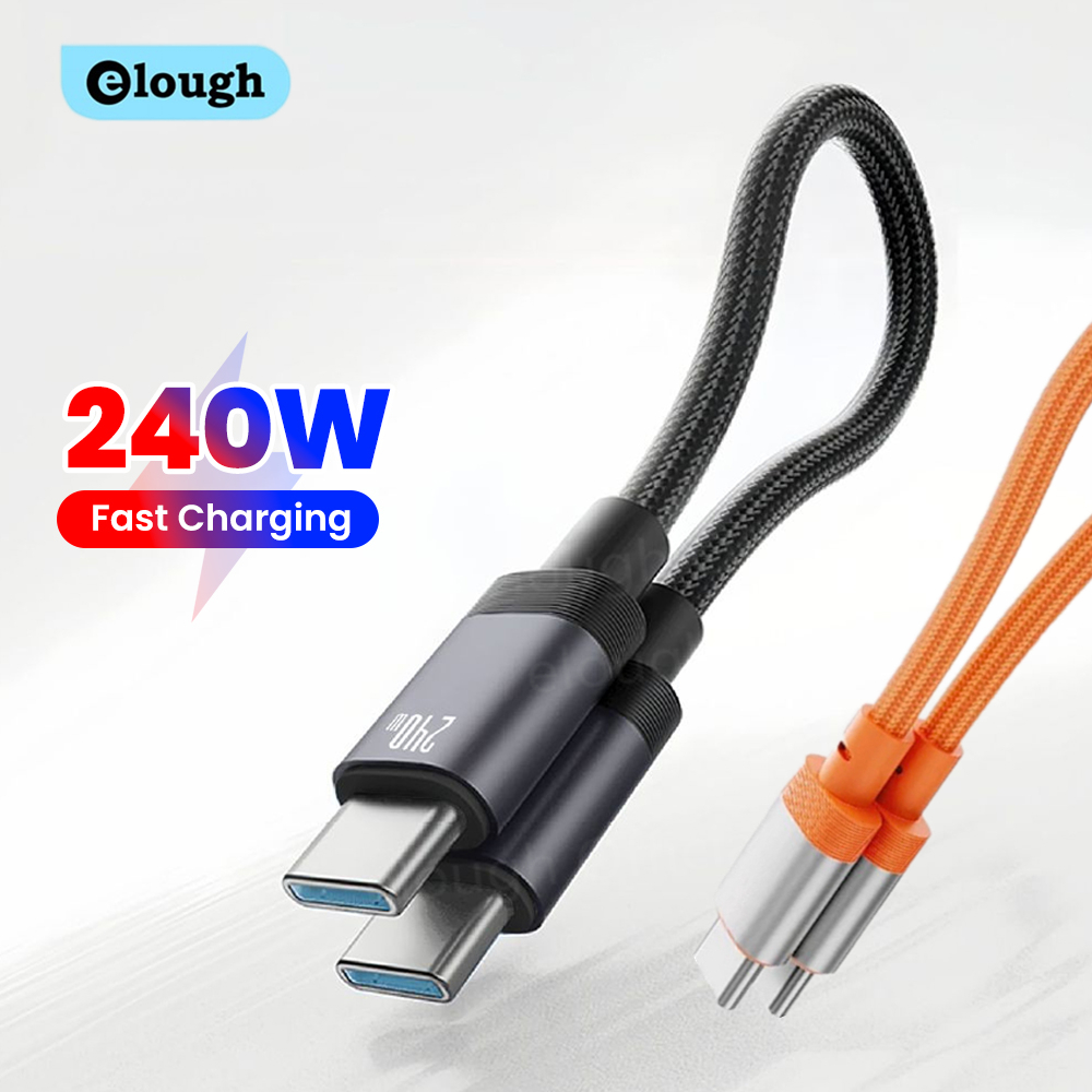Elough PD3.1 USB C To Type C Short Cable 20/15cm 240W 6A Magnetic Fast Charging Cable For iPhone 17 Pro Smart Bracelet