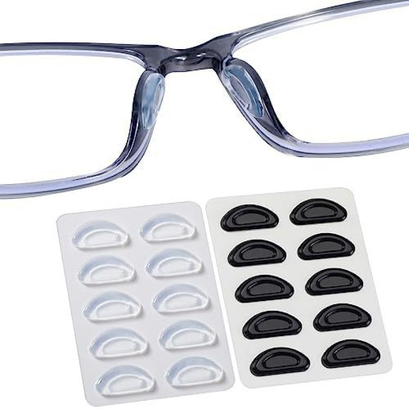 ● 5Sets Soft Silicone Glasses Nose Pads White Rectangular Frosted Insert Eyeglass Anti Slip Nosepads Sunglasses Accessories