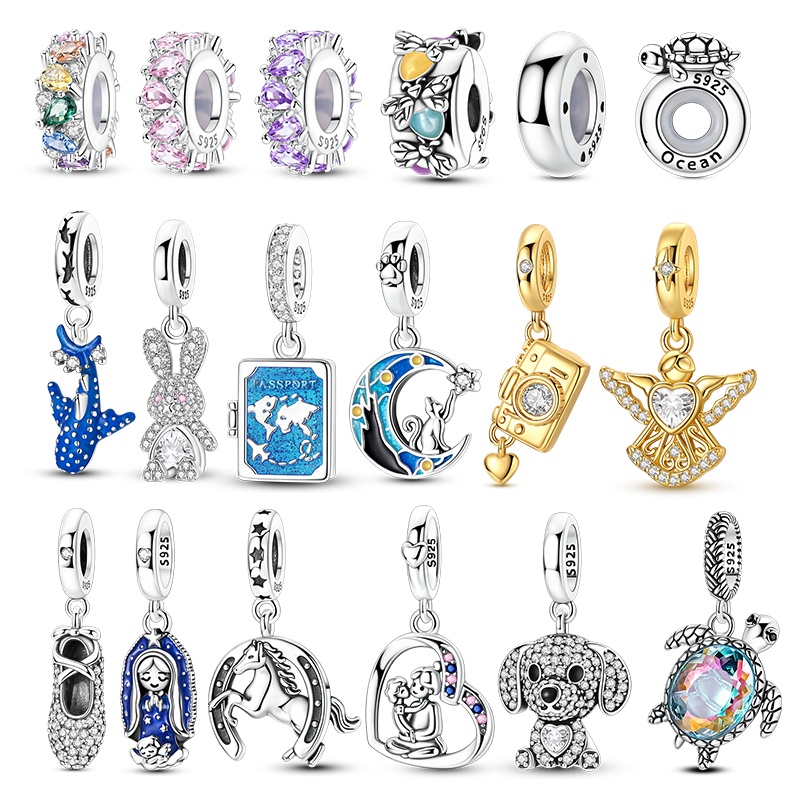 Original 925 Sterling Silver Charms Cute Elephant Bead Fit Original Bracelet For Women DIY Accessories Jewelry