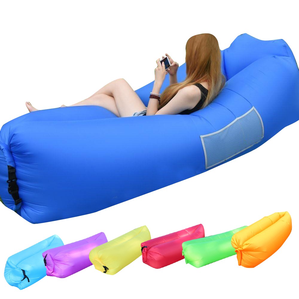 DIZETION Air Lazy Inflatable Sofa Bag Portable Camping Sofa Mattress Music Festival Recliner BHL425-FRO