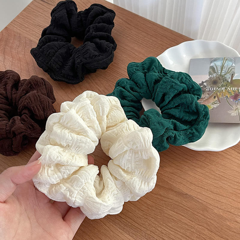 1/6 Pcs Womens Hair Scrunchies Solid Color Simple Fashionable Versatile Elegant Loose Hair Ties Elasticity Hair Accessories Girl