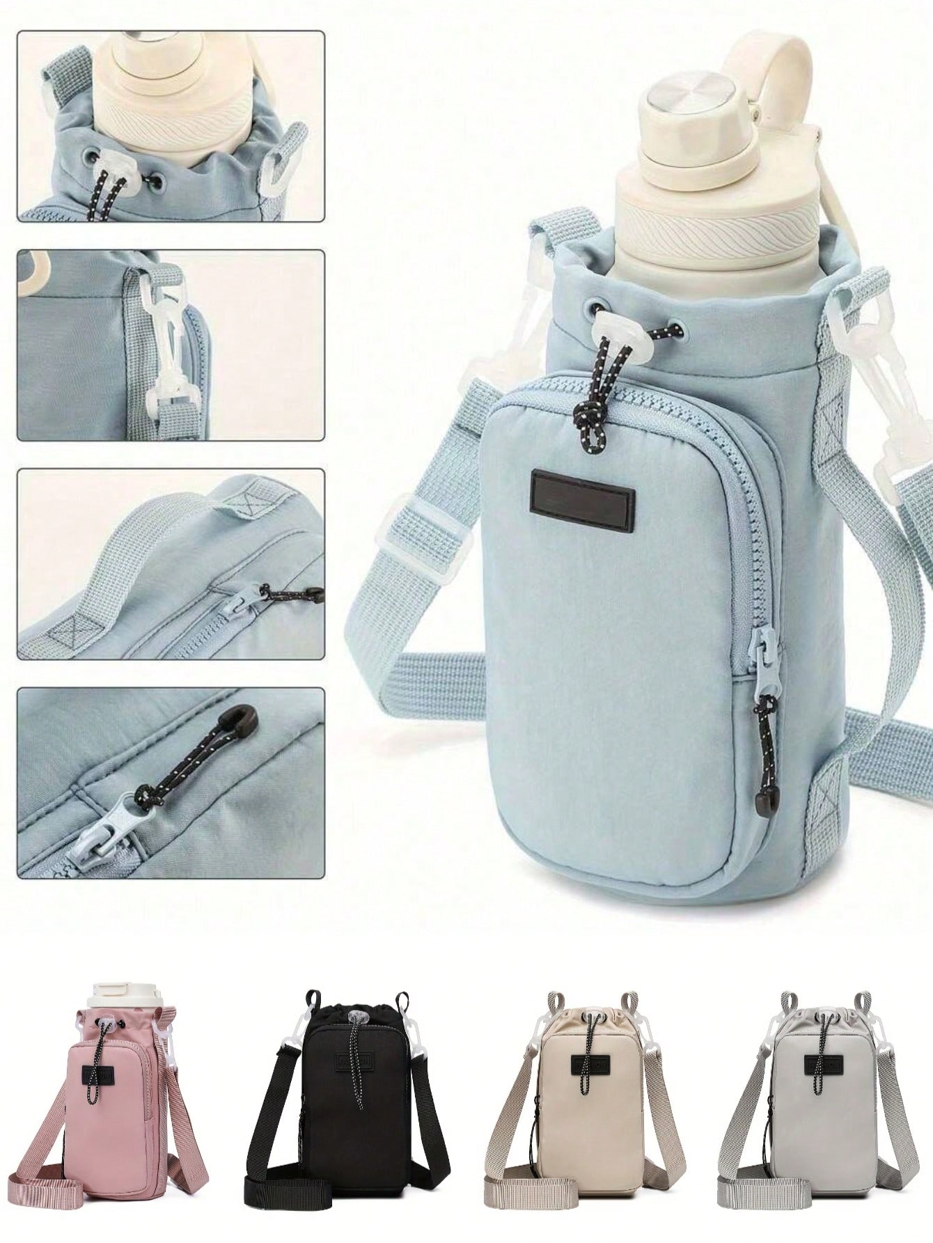 Multifunctional Outdoor Travel Water Bottle Cup Bag Lightweight Sports Crossbody Bag Cycling Backpack Single Shoulder Phone Bag