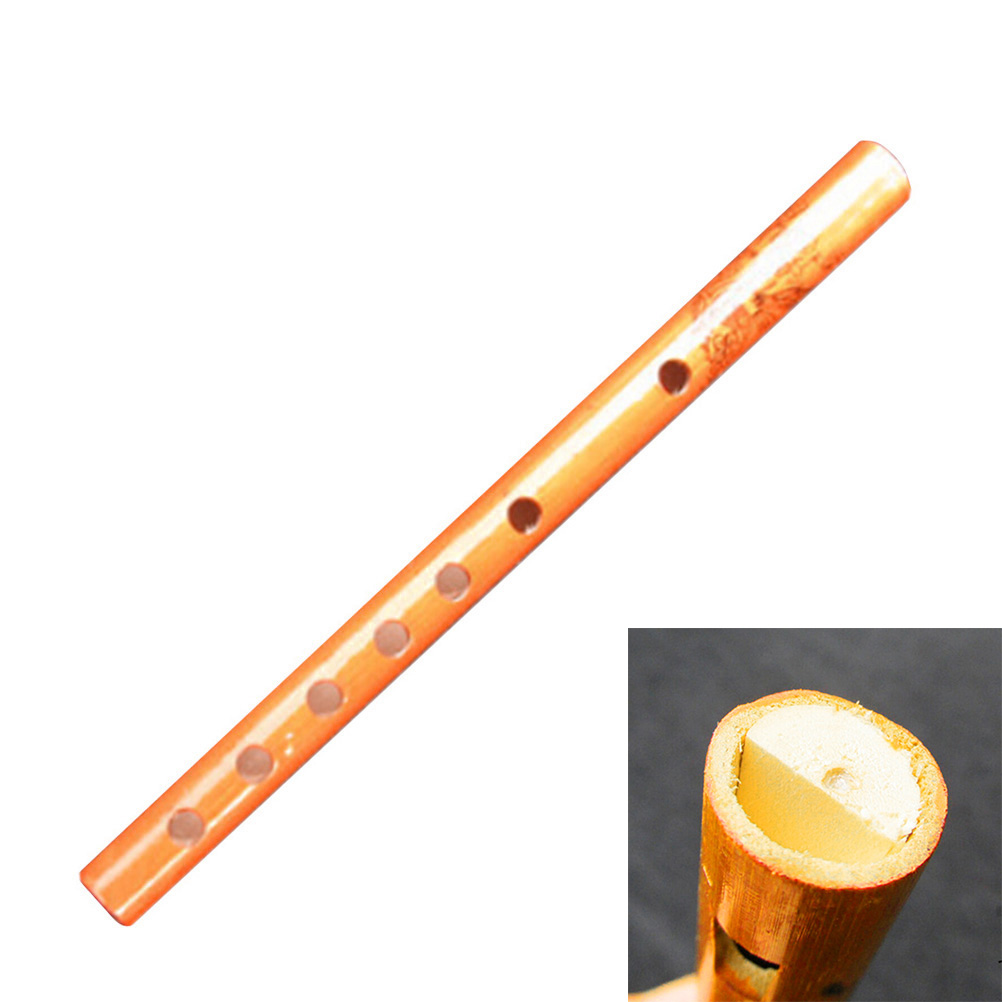 1Pc Traditional 6 Holes Bamboo Flute Vertical Clarinet For Student Beginner