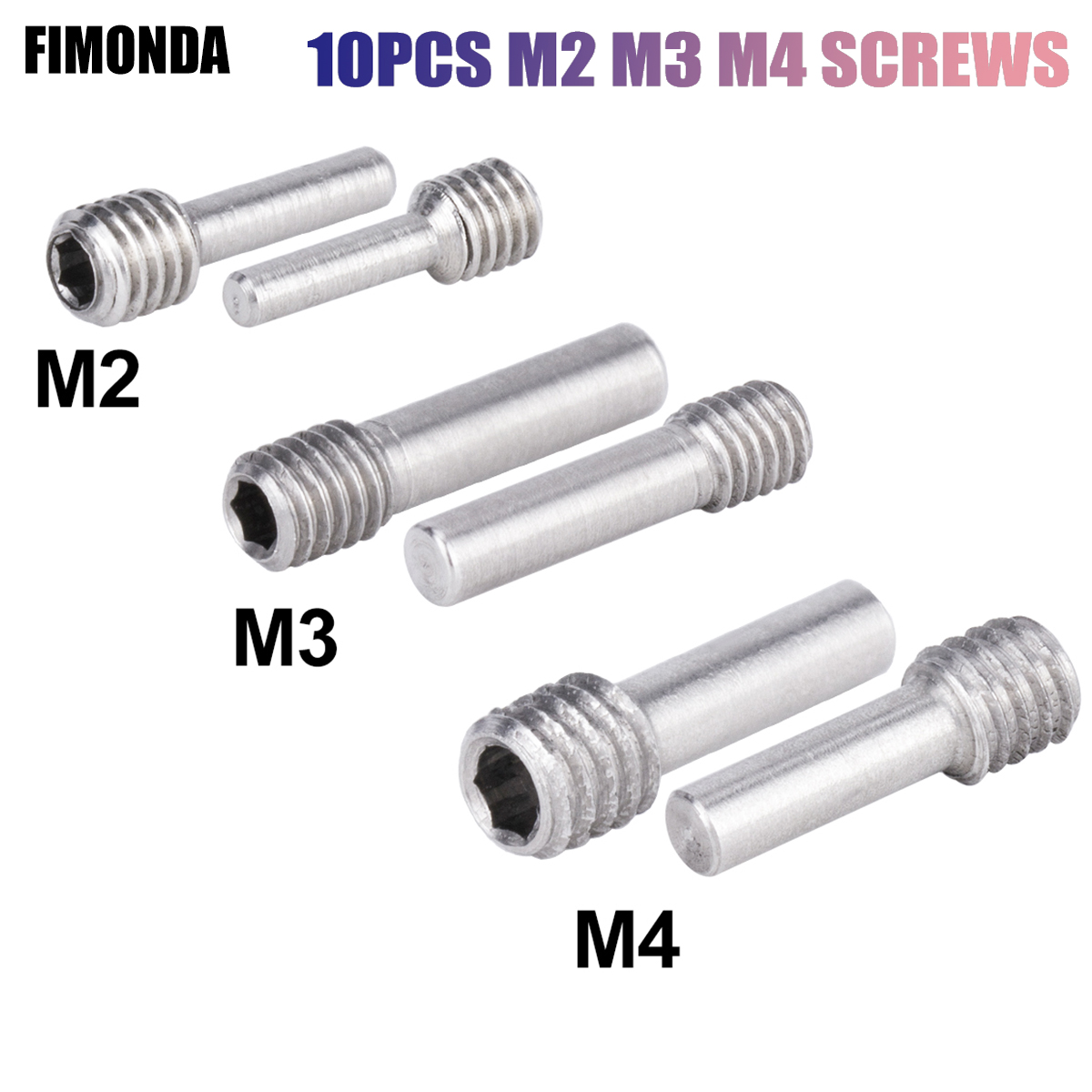 10pcs M3*12mm M4*12mm Screws, Front/Rear Bumper Pin Bolts, Drive Shaft Screws for 1/10 Crawler RC SCX10 TRX4 Upgrade Parts