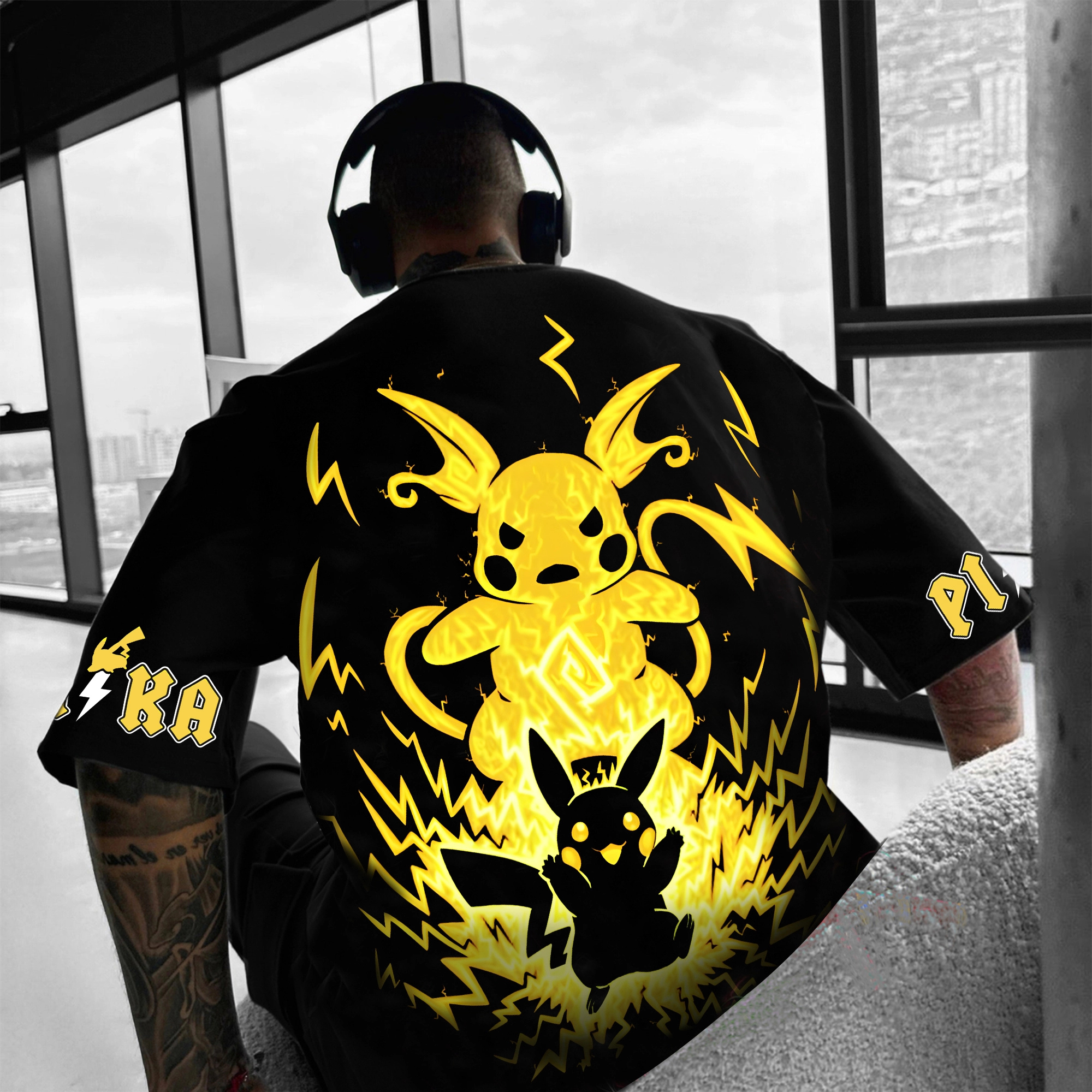 2026 Summer New Pokemon Cotton T Shirt Pikachu Front Print Yellow Red Cheeks Design Loose Fit Women Casual