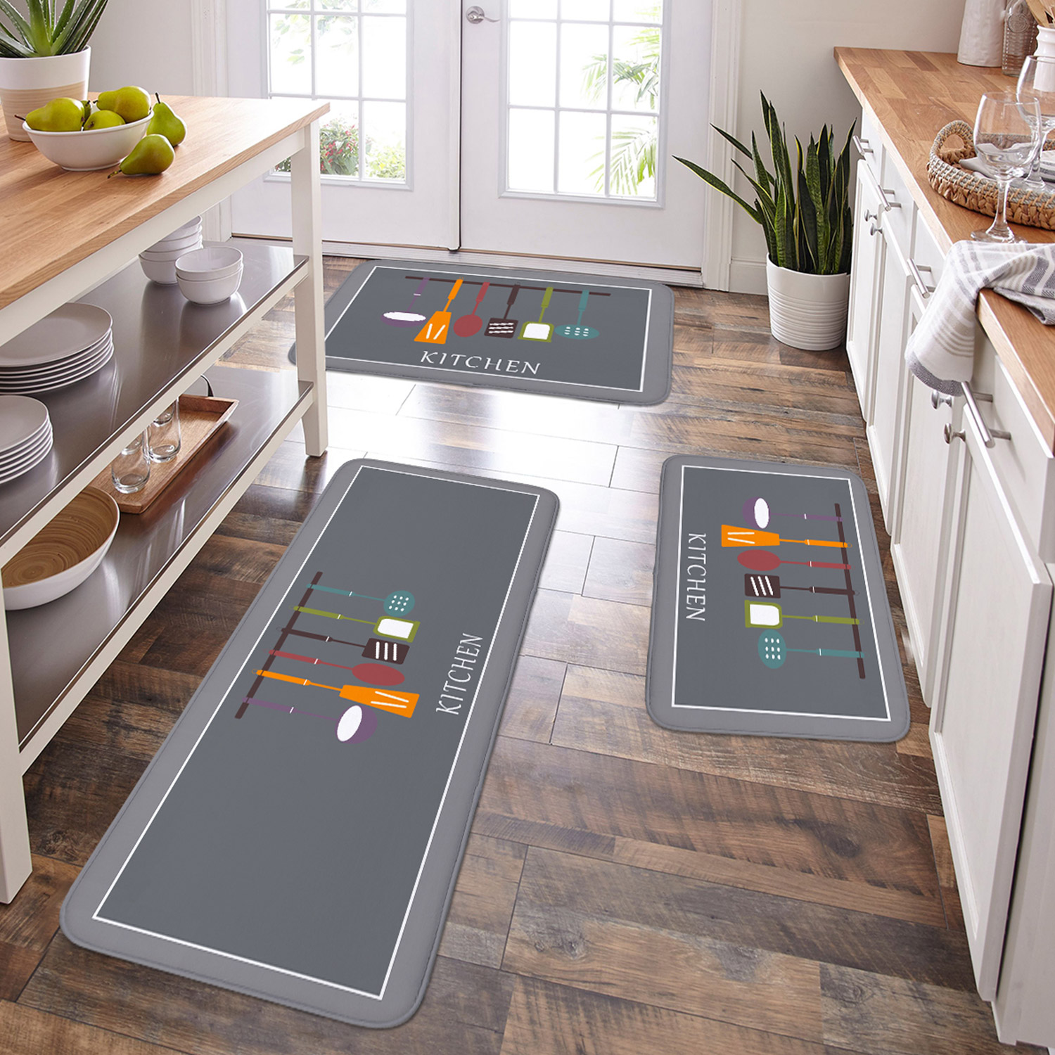 Easy to clean carpet, door mat, kitchen, bathroom, bedroom, anti slip, absorbent, machine washable small carpet