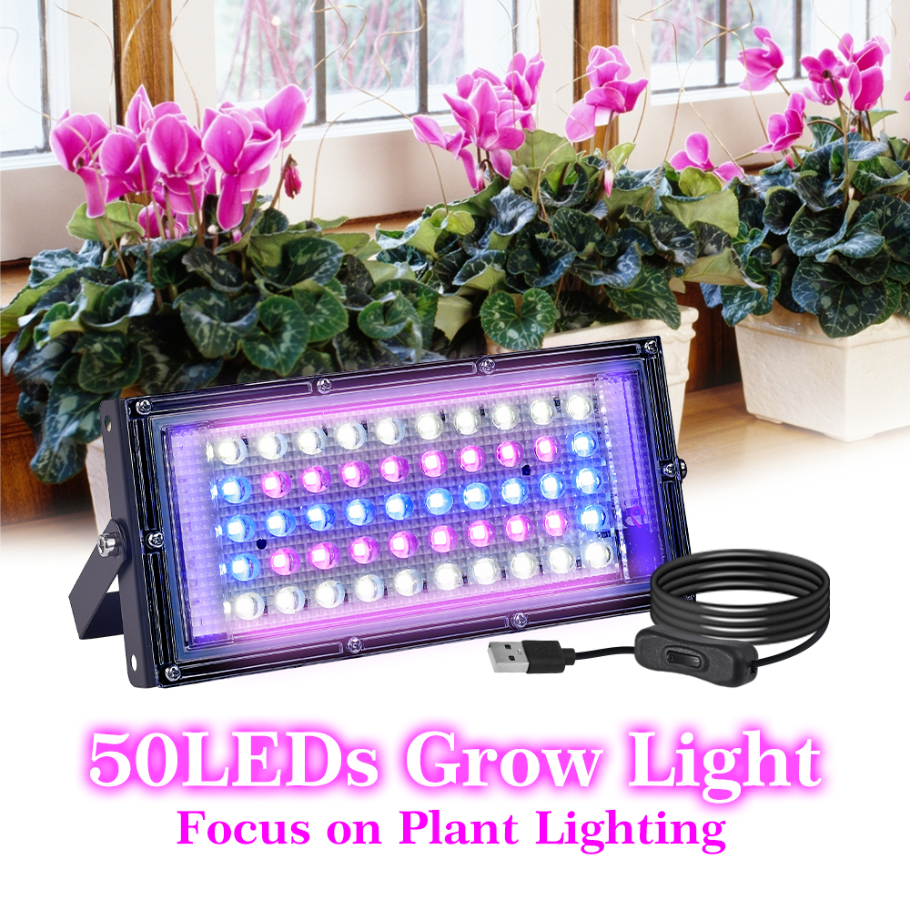 50 LED growth lights full spectrum plant light 1/2/3/4 pack for indoor growing tent plant growth light