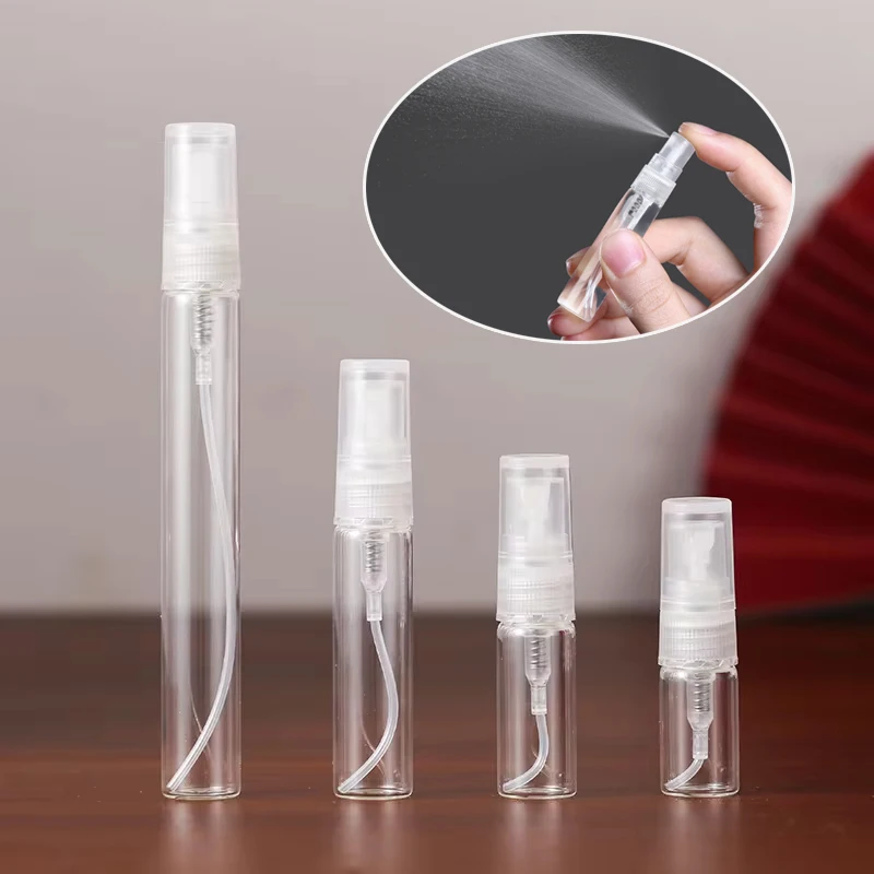 5ml 10Pcs Bottom-Filling Pump Perfume Bottle Mini Refillable Spray Bottle Portable Empty Cosmetic Containers