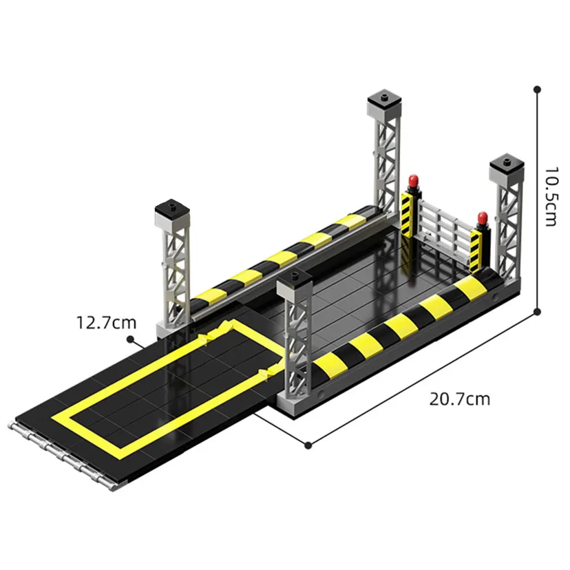 Street View Multi Layer Combination Parking Lot Supercar Racing Garage Display Stand Building Blocks Bricks Model Toys For Kids