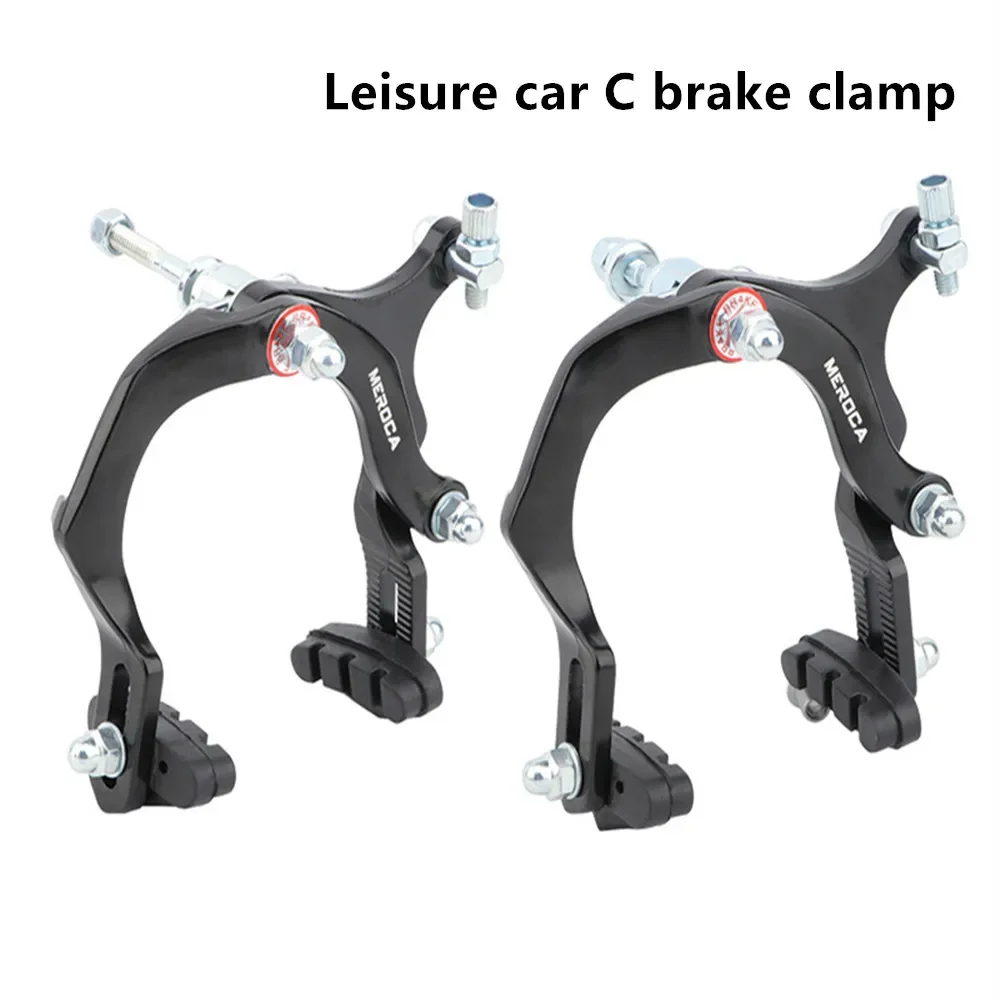 MEROCA 73-95mm Bike C Brake Caliper Set Bicycle Rear Front Long Arm Brakes Kit Aluminum Alloy Side Pull Brake for Cruiser Kids