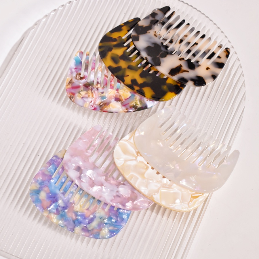 1 Piece Women's Multi-Color Acetic Acid French Small Portable Small Comb for Easy to Carry Holiday When Traveling
