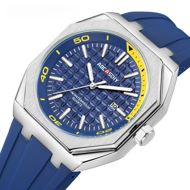 Hot-selling casual fashion watch men's high-end square men's watch personalized leisure calendar luminous quartz watch