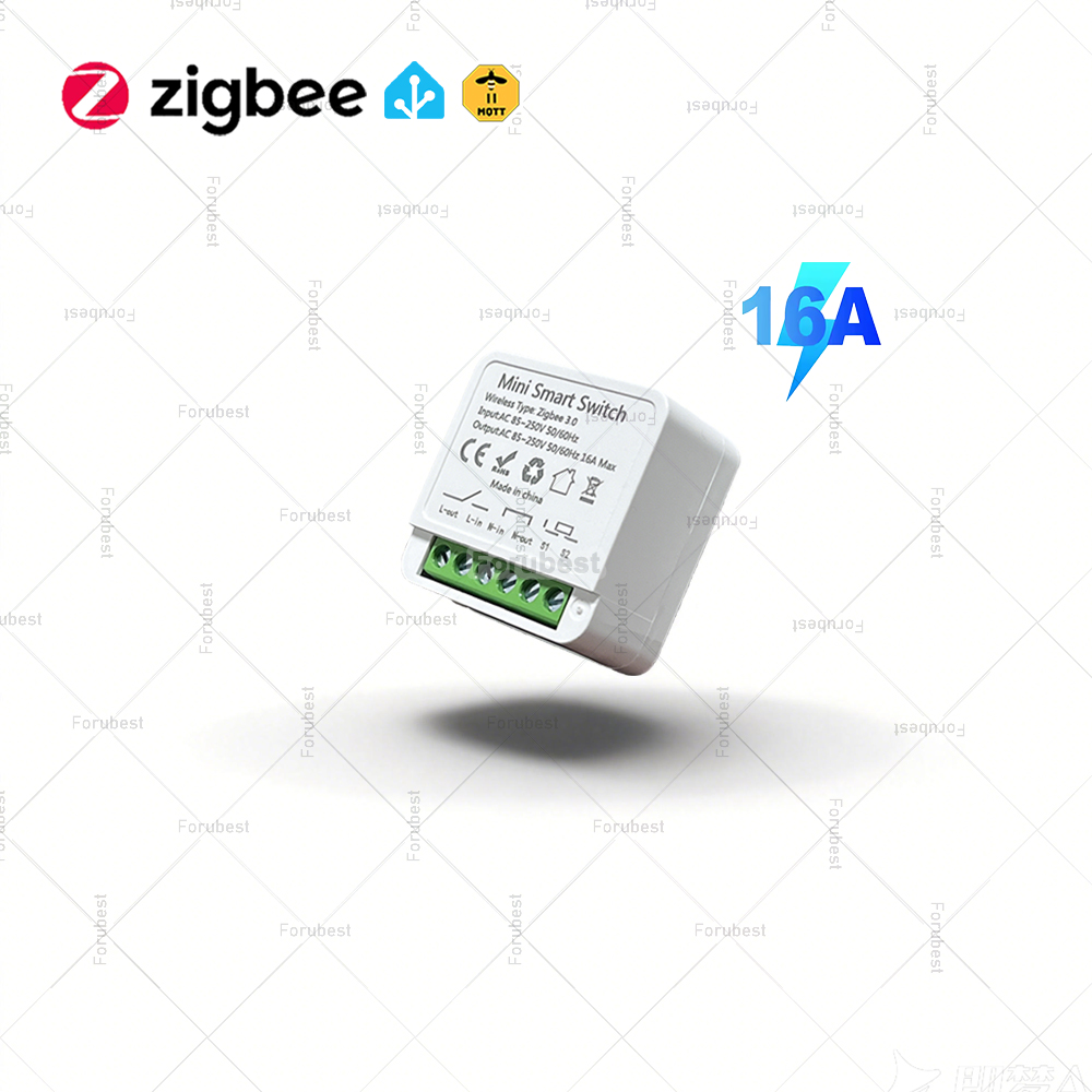 ZigBee 3.0 Smart Light Switch Module 16A MiNi DIY Breaker Supports 2 Way Control App Remote Control for Alexa Home lightify