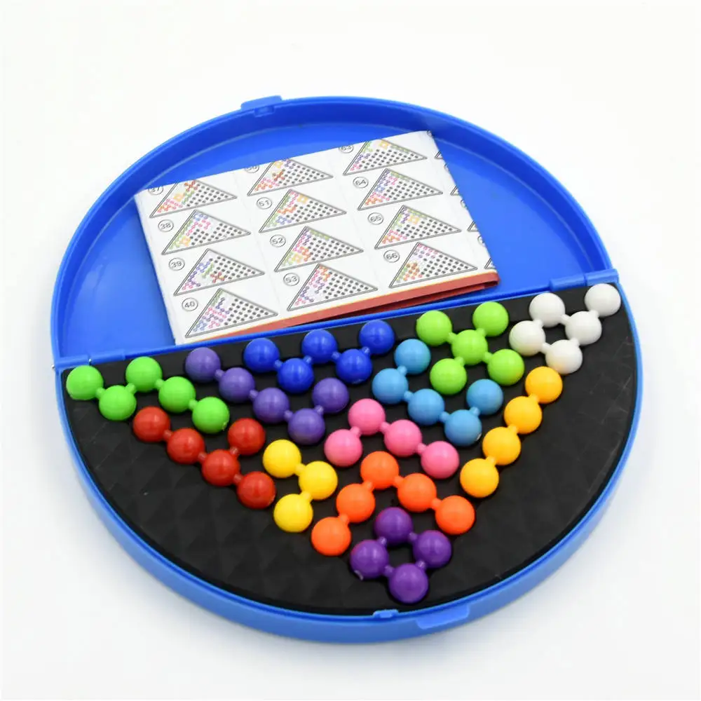 3D Challenges IQ Puzzle Board Game Classic Pyramid Plate Pearl Logical Mind For Children Pyramid Beads Montessori Toys