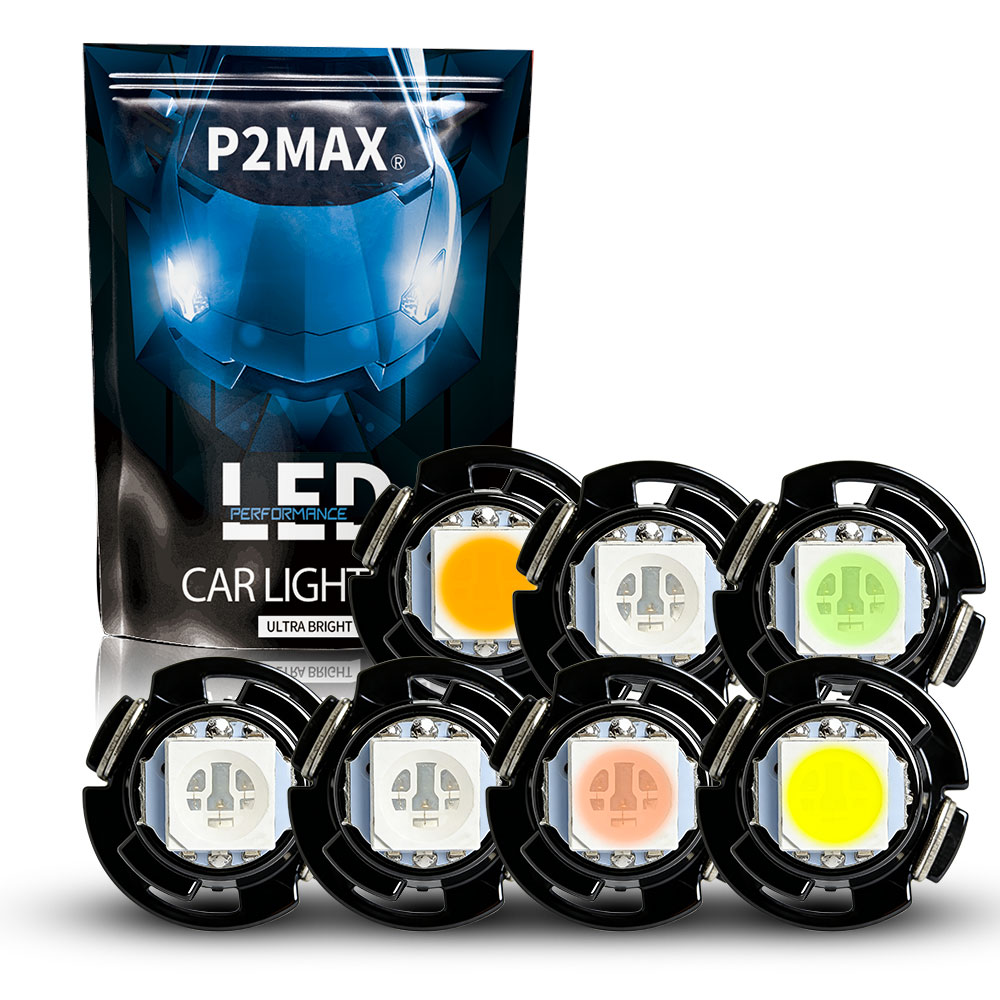 10PCS T3 T4.2 2835 T4.7 5050 Powerful Bright LED 12V Car Vehicles Interior Instrument Dashboard Panel Lights 7 Colors Lighting