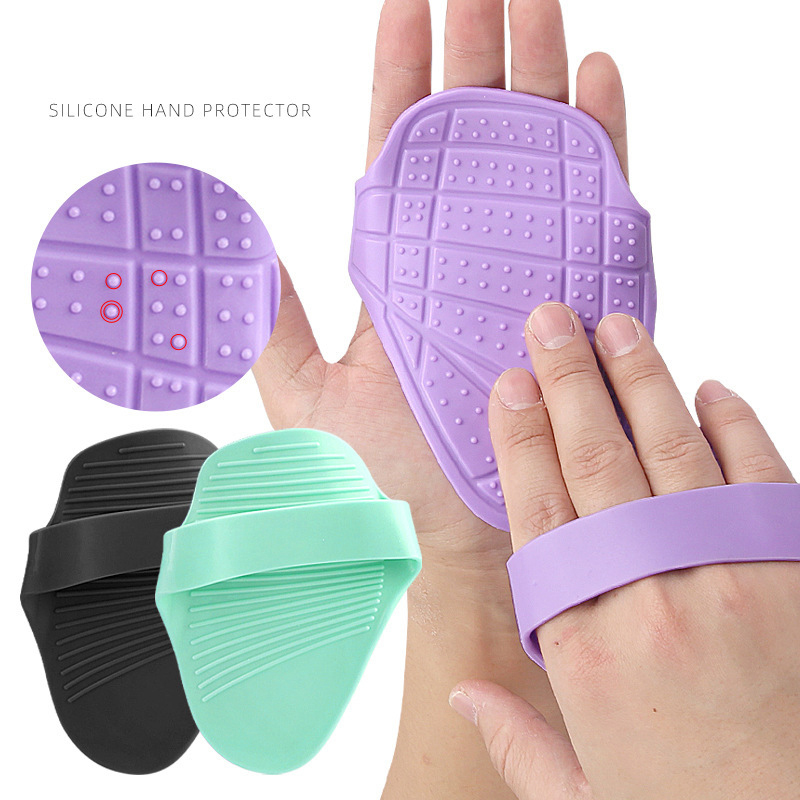 1Pair Weight Lifting Grip Pads Gym Workout Gloves Anti-Slip Silicone Workout Glov For Men Women Dumbbell Weight Lifting Training