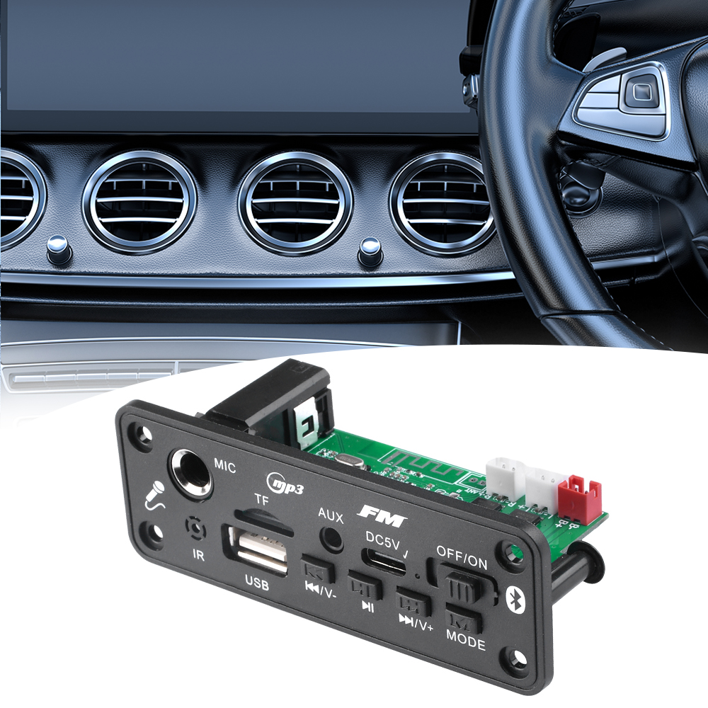 MP3 Bluetooth Amplifier Decoder Board 2 * 3W With Microphone Jack MIC Bluetooth 5.3 Lossless U disk TF Card AUX Player