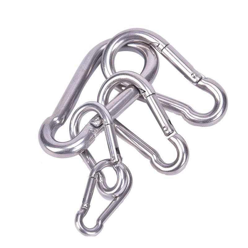 1PCS High Quality 304 Stainless Steel Spring Snap Carabiner Quick Link Lock Ring Hook Snap Shackle Chain Fastener Hook