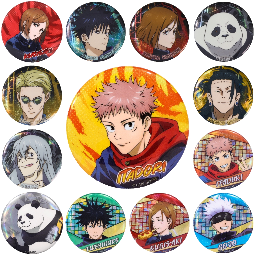 58mm Anime Jujutsu Kaisen Itadori Yuji Fushiguro Megumi Kugisaki Nobara Cosplay COSTUME Badge Pin SPTE Tinplate Brooch﻿ Prop
