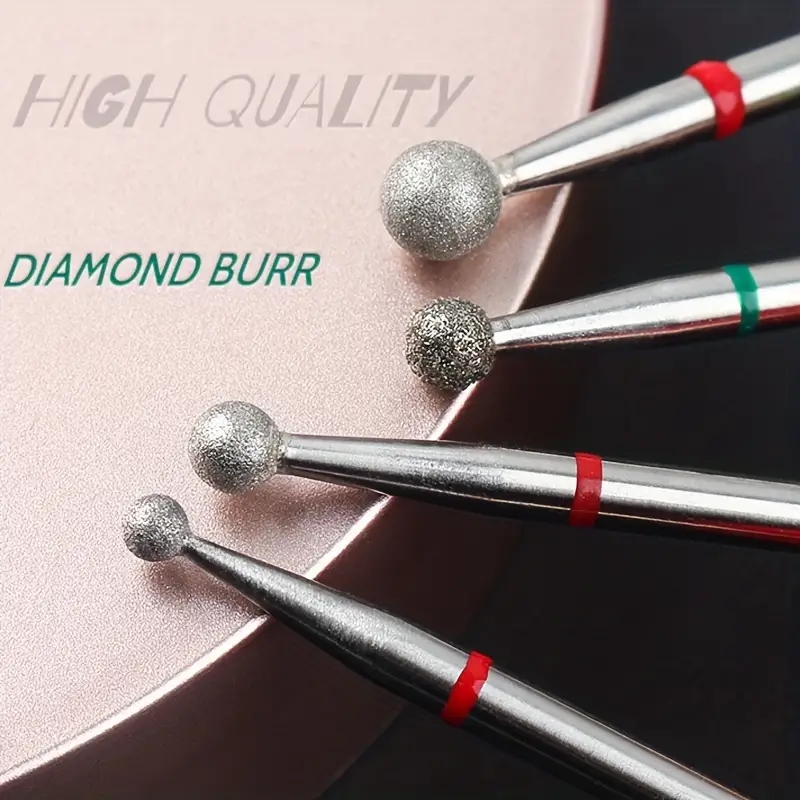 4Pcs/bag Diamond Nail Drill Bits Electric Manicure Drills Milling Cutters Kits Pedicure Files Gel Polish Tools Nail Accessories
