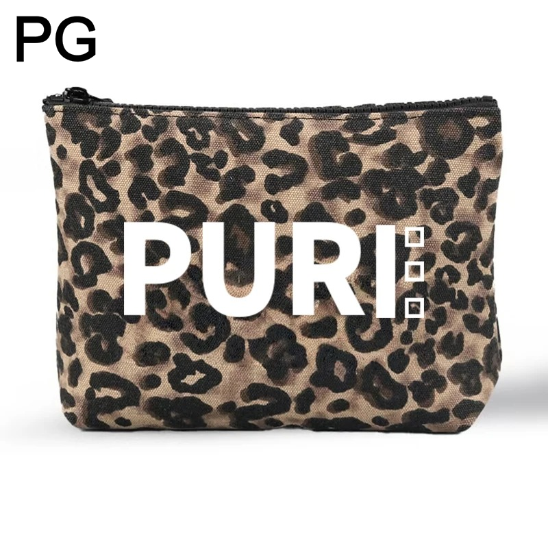 PG Ladies Handbag Retro Spicy Girl Style Leopard Pattern Design Portable Lightweight, Large Capacity Practical Travel Makeup Bag
