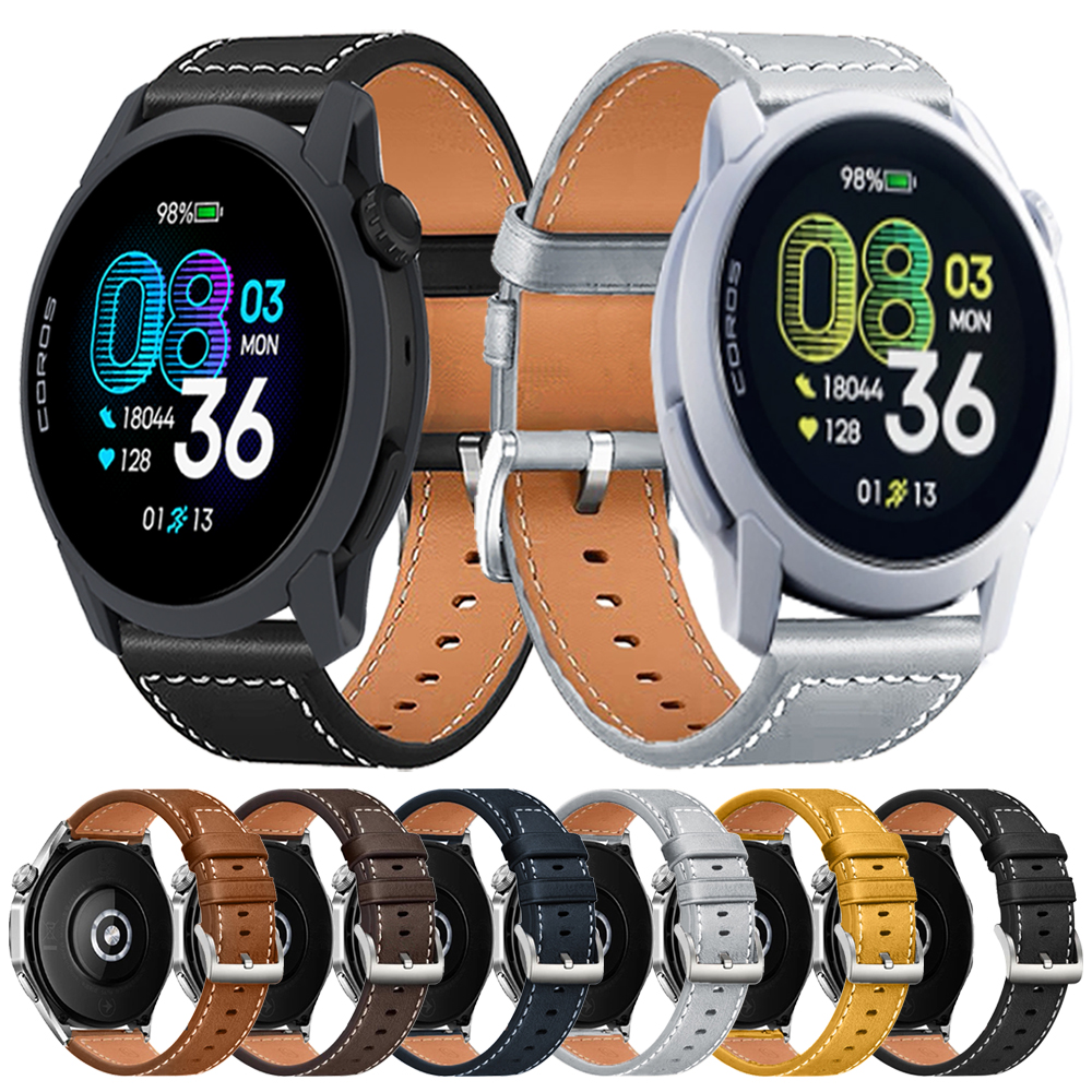 20mm 22mm Leathers Watch Bands For COROS PACE 4/APEX 4 42mm Soft Strap For COROS APEX 2Pro 3/PACE 3 2 Replacement Wrist Bracelet