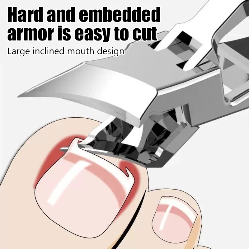 25° Slant Edge Nail Clipper Wide Opening Stainless Steel Professional Ingrown Toenail Tools Eagle Beak Oblique Toe Nail Trimmer
