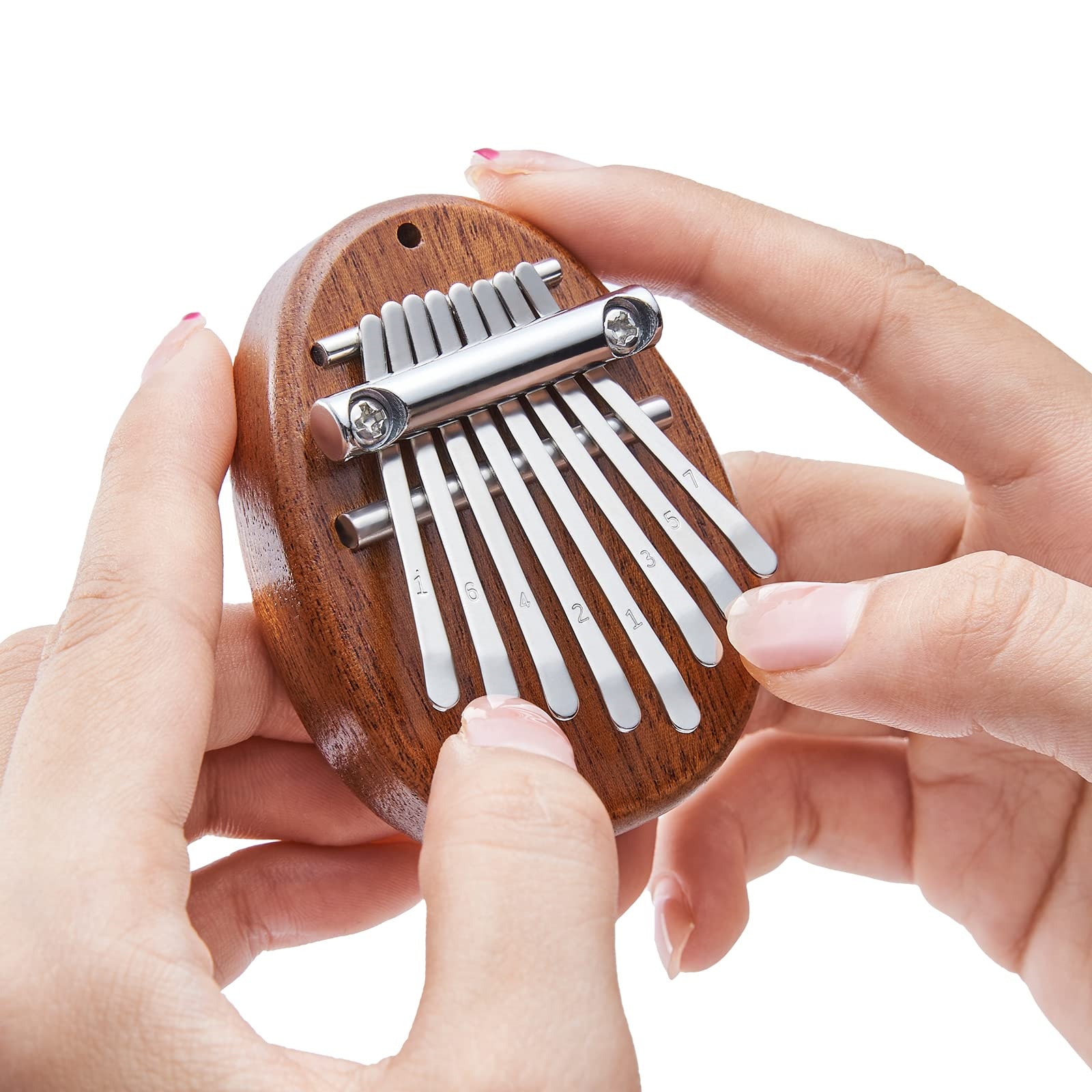 Mini Kalimba 8 Key Thumb Piano 1 Pack Water Drop Style Cute Instrument Portable Exquisite Set for Kids