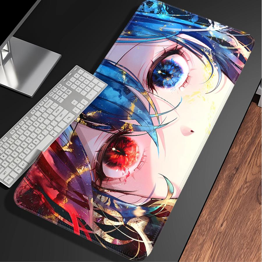 Cartoon Girl's Eyes Mouse Pad office Pad Computer Laptop Pad Keyboard Mouse Pad Game Console Pad Desk accessories overlock dr. eyemo