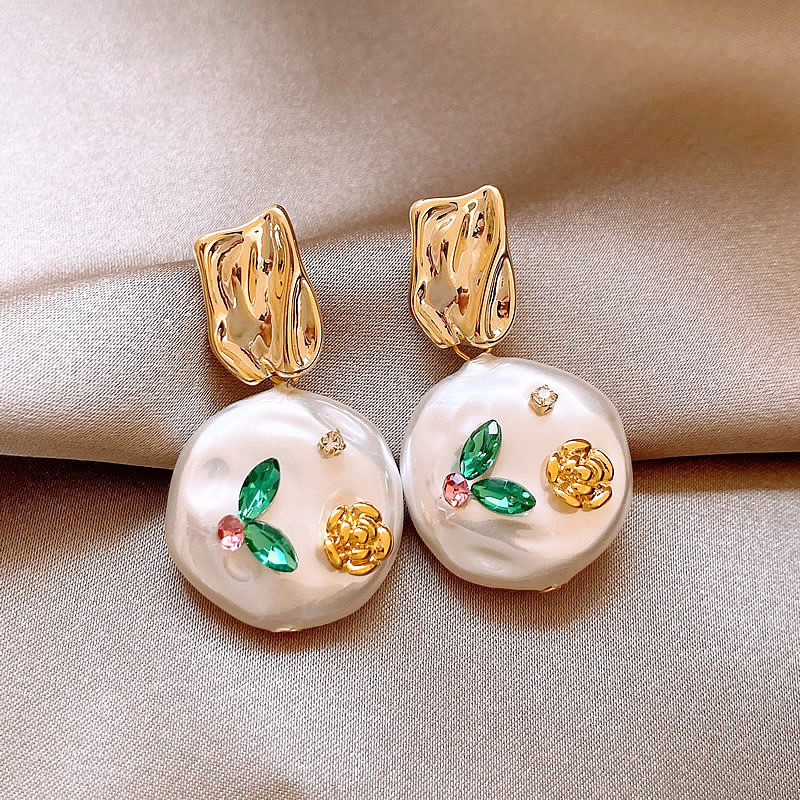 Special Imitates Baroque Pearl Earring Design with Unusual Temperament Jewelry for Women and Girls Light Luxury Accessories