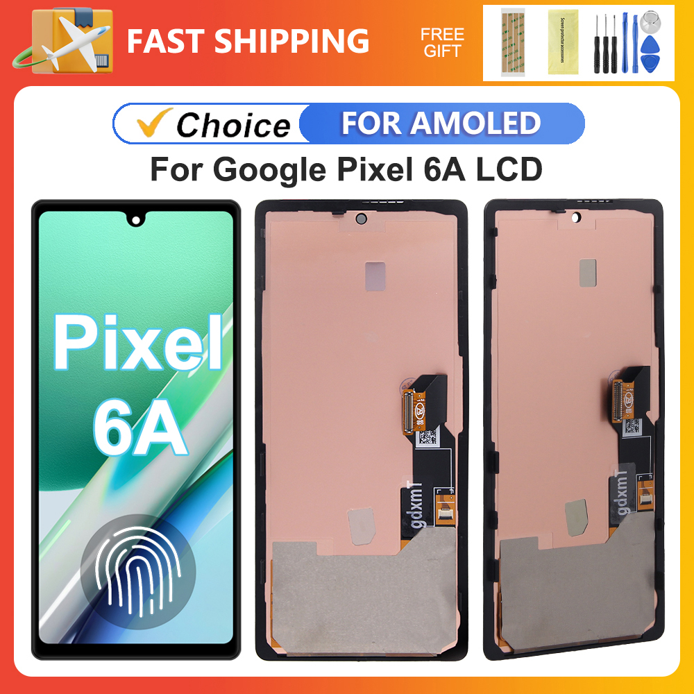 For Pixel 6A For AMOLED Pixel6A GX7AS GB62Z G1AZG LCD Display Touch Screen Digitizer Assembly Replacement