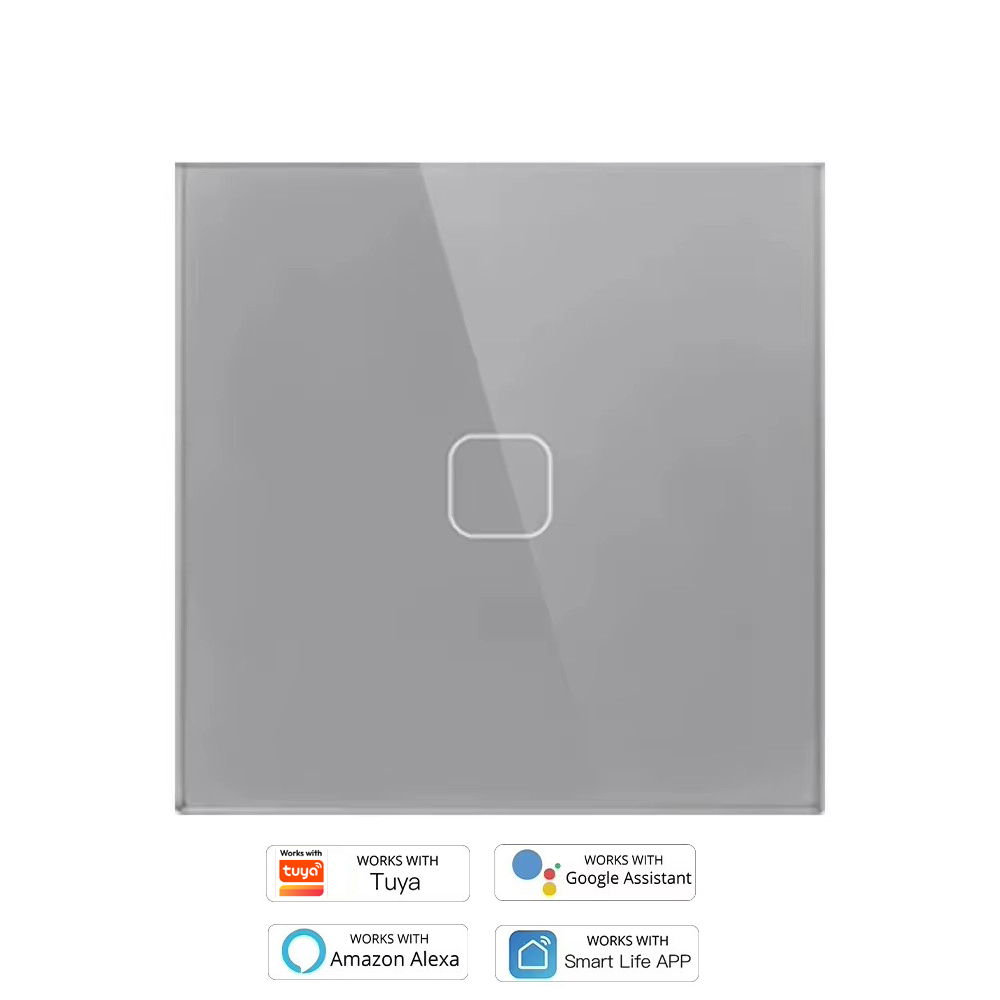UNKAS Smart Switch 1/2/3 Gang Wifi Touch Light Switch Wall Sensor Works with Tuya Control Smart Life Alexa lightify