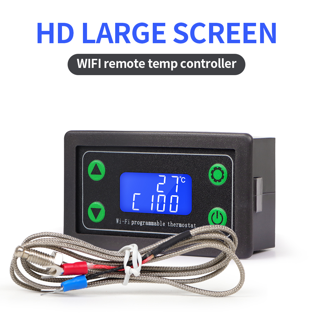 ZFX-WT01 WIFI Remote Control Thermostat Smart Digital Temperature Controller LED Display Heat/Cooling Instrument With Probe