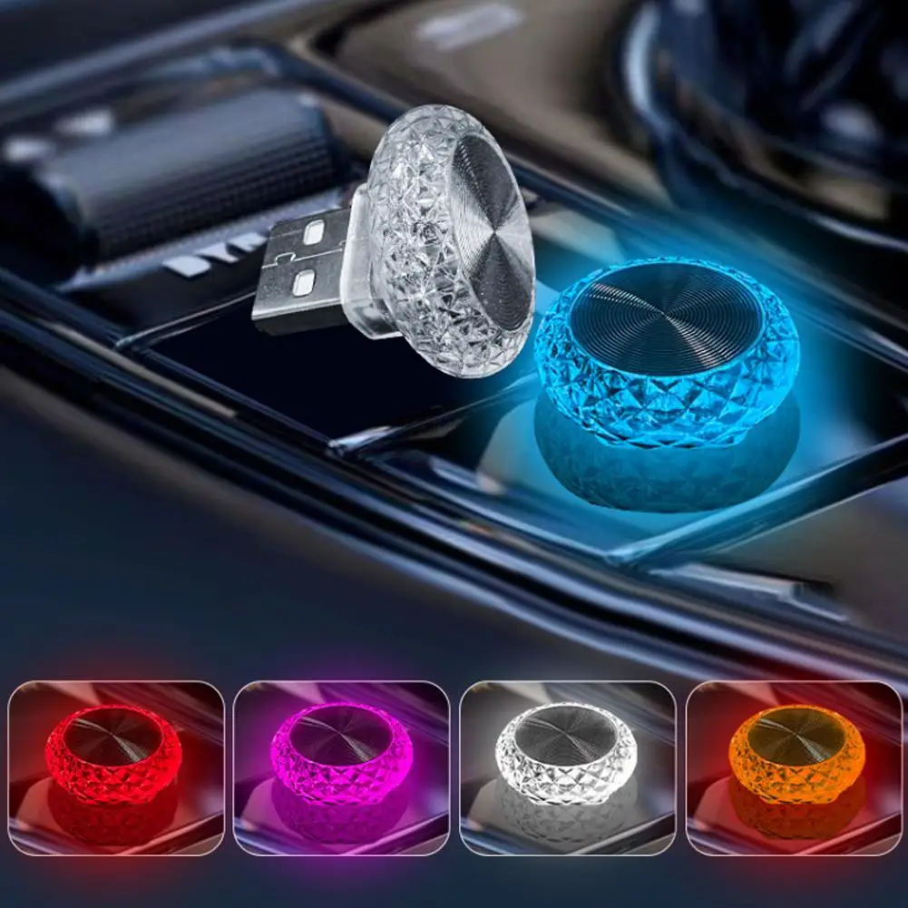 Mini USB LED Car Light Portable Plug Play Ambient Light Auto Interior Environment Lamp Decorative Atmosphere Light PC Light