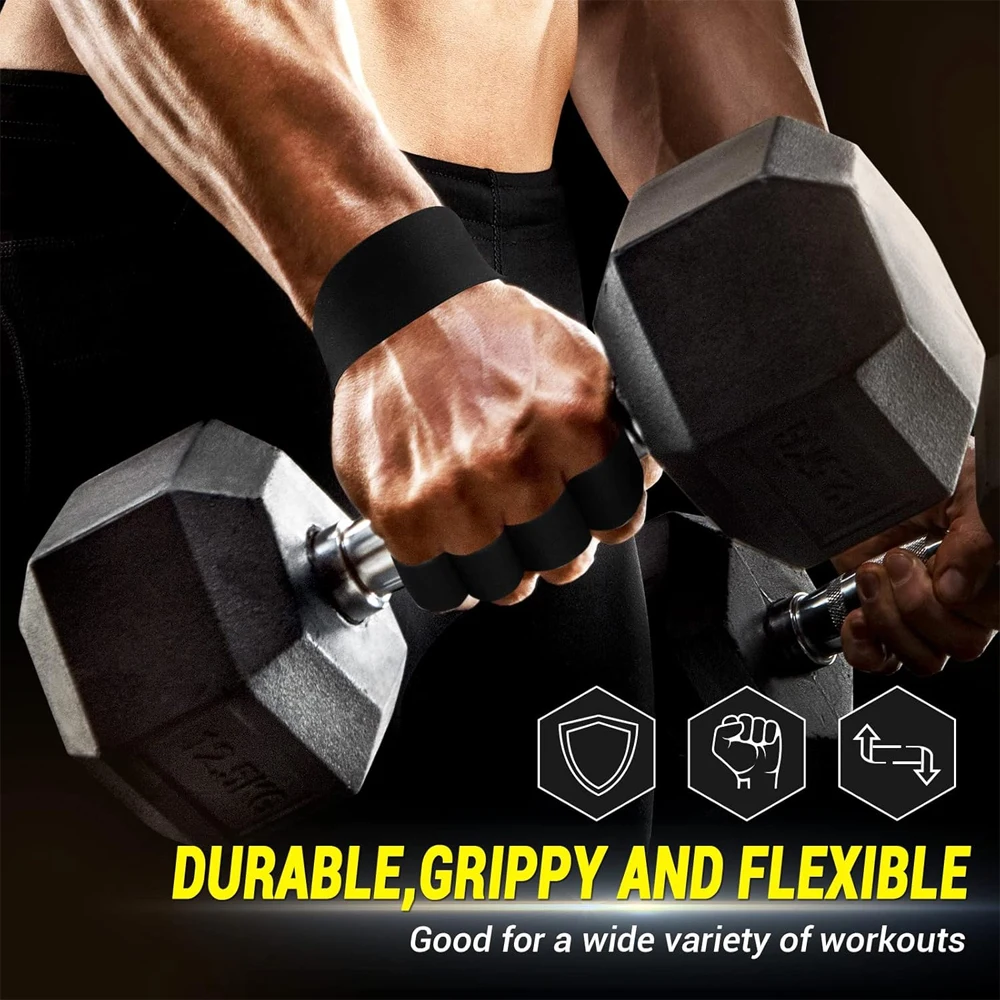 1Pair Weight Lifting Gloves with Padded Leather Palm Grip Gym Sport Gloves Durable Exercise Gloves for Kettlebell, Pull-Ups, Row
