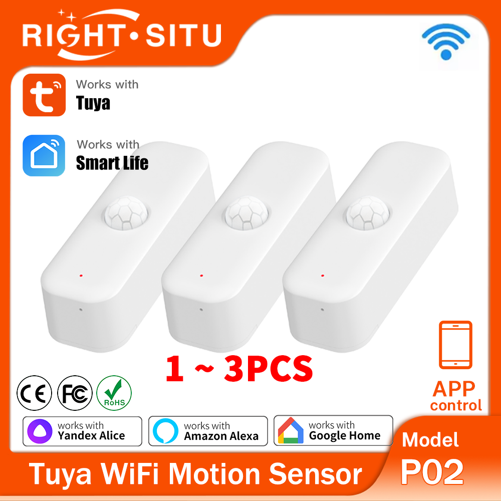 Newest Tuya Wifi Sound&Light Alarm PIR Motion Sensor Human Body Movement Smart Home Security Protection Work With Smart Life