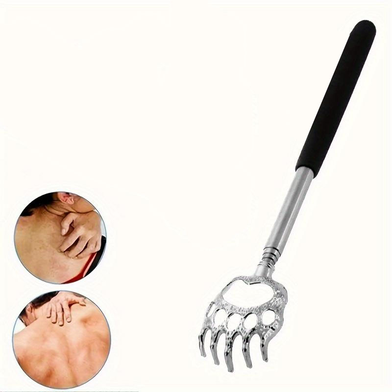 1pc Portable Extendable Telescopic Bear Claws Metal Back Scratchers/Hand Massager/Backslap with Rubber Handles Body care tools