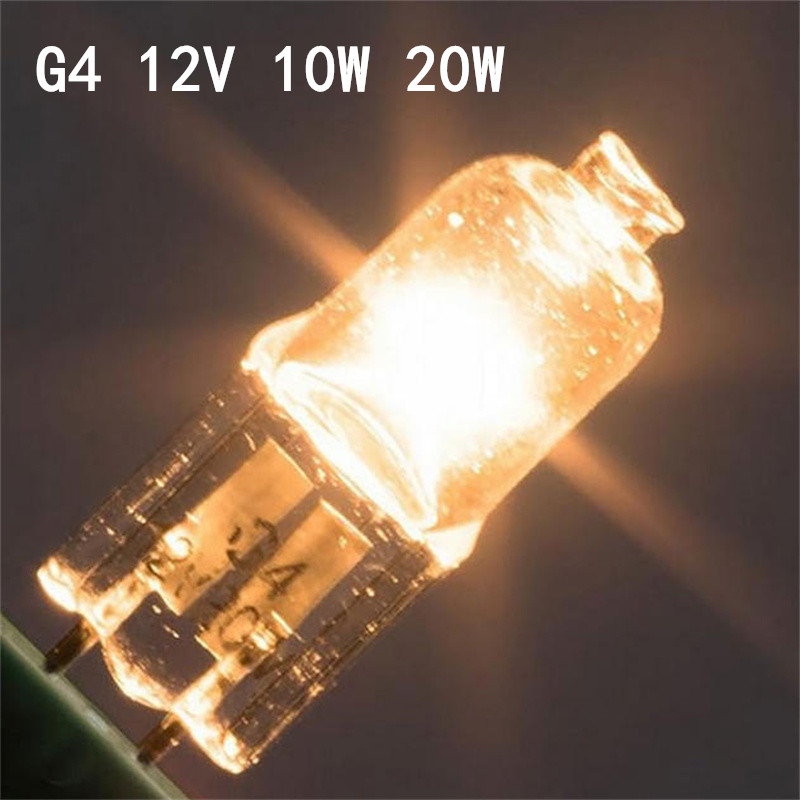 1/5/10PCS G4 12V 10W 20W Crystal Lamp Halogen Bulb LED Lamp Bulbs Eco Halogen Light Bulbs Capsule Inserted Beads