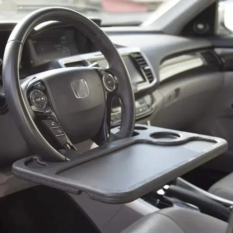 Steering Wheel Tray, Car Table Tray, Steering Wheel Desk for Laptop and Vehicle Seat Mount Notebook Laptop Eating Desk