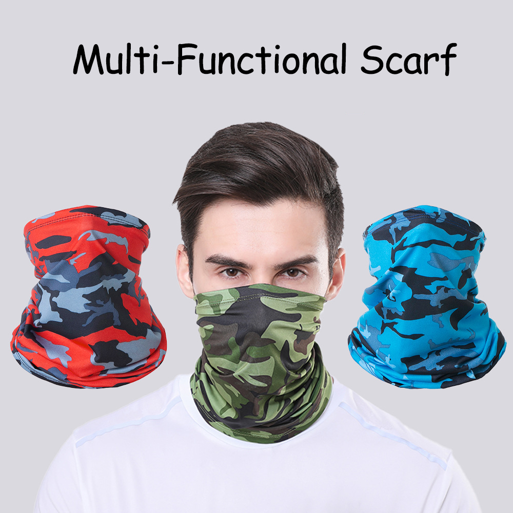 Multifunctional Face Mask Sun Protection Neck Gaiter Breathable Stretchy Unisex Scarf for Fishing Cycling Outdoor Sport Headwear