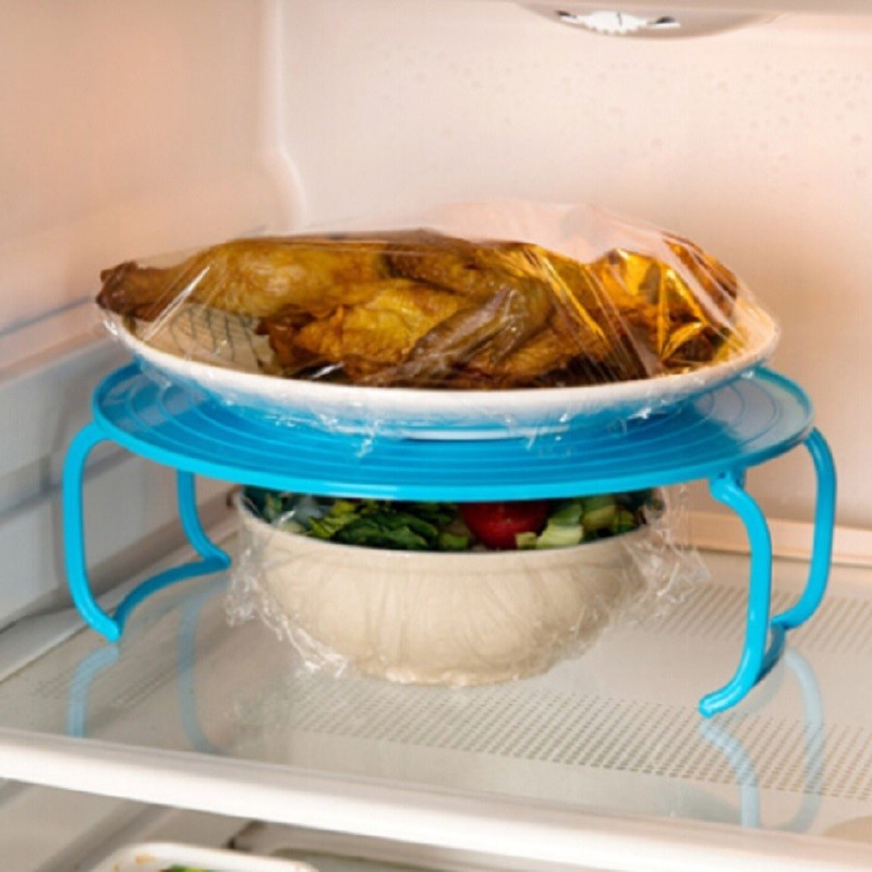 Kitchen Tray Heating Plastic Cooling Rack Microwave Stacker Lid Shelf Plate Stand