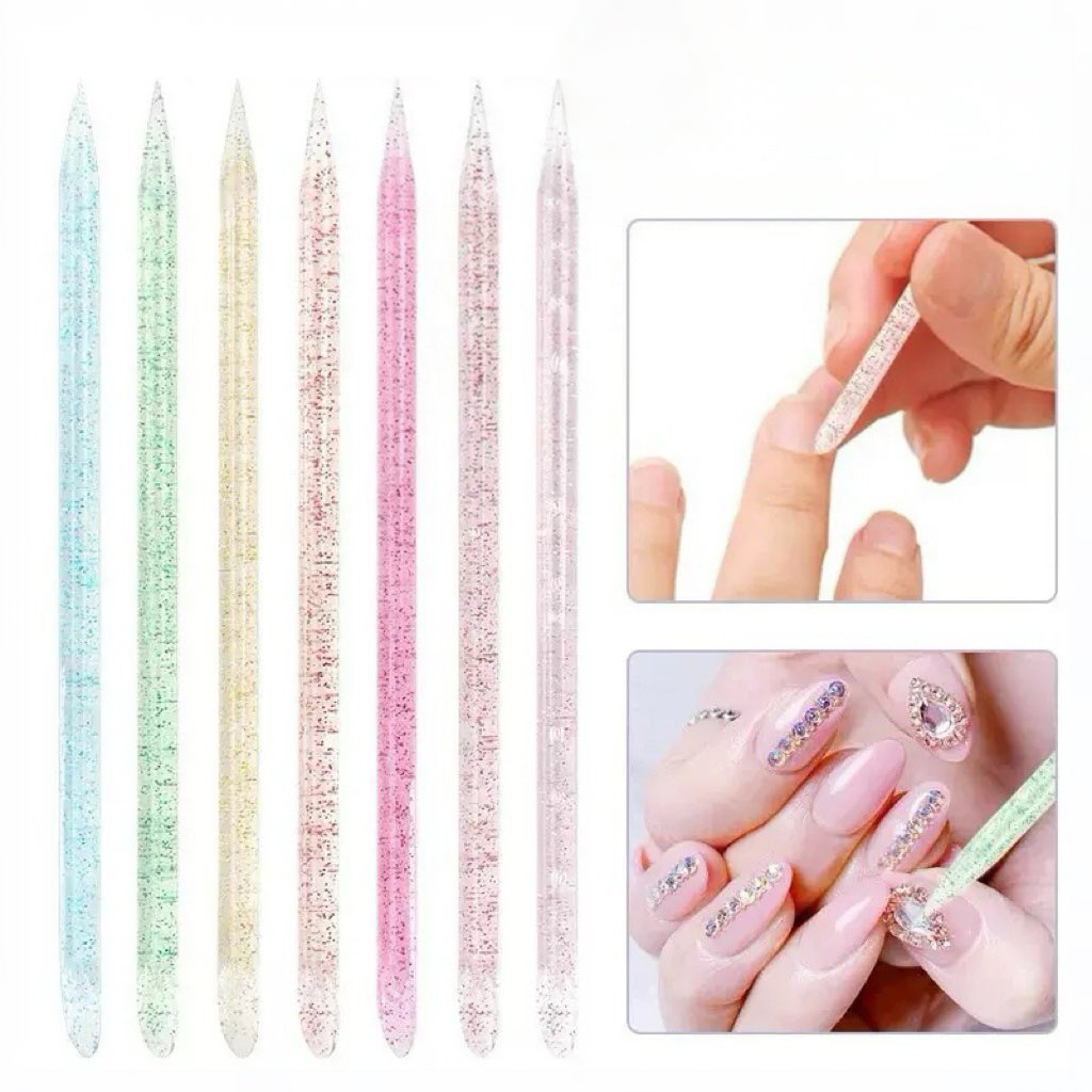 50/100Pcs Reusable Cuticle Pusher Crystal Stick Double End Nail Art Remover Tool Pedicure Care Manicure Tools