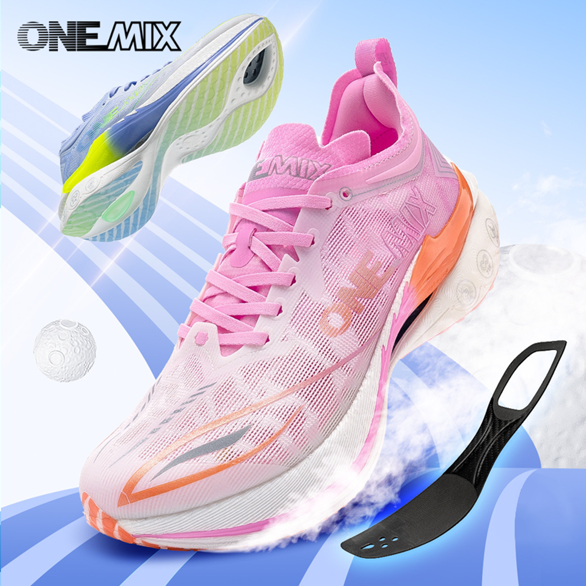 ONEMIX 2025 Orca Man Cushioning Running Shoes Training Outdoor Athletic Sport Shoes Non-slip Wear-resistant Winter Men Sneakers