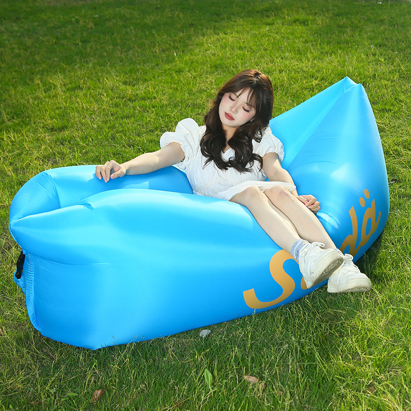 Portable Lazy Inflatable Sofa Water Beach Grass Park Air Bed Sofa Foldable Sleeping Bag Rapid Inflation Outdoor Products