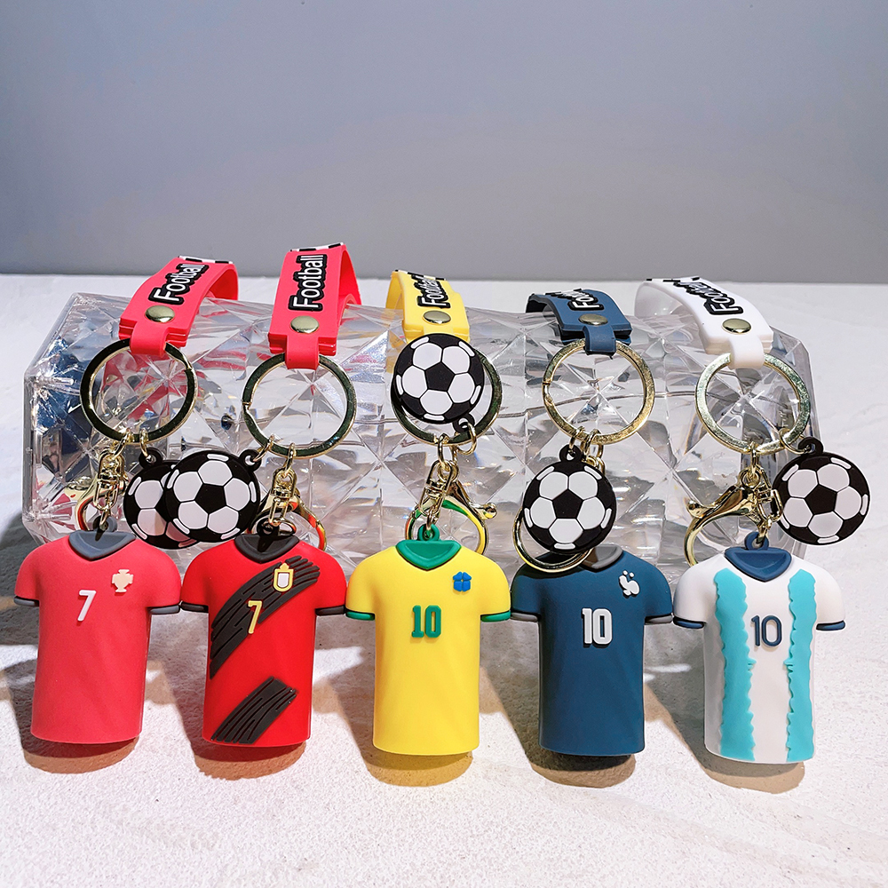 No.7 10 Football Jersey Couple Keychains Sports Themed Backpack Pendants Car Keychains Dolls Accessories pen gpt