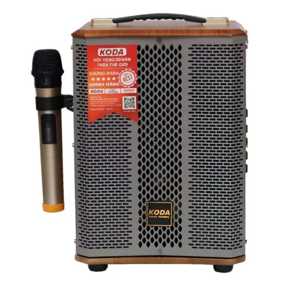 KODA 6 Inch Karaoke Speaker, Portable System with Wireless mic, 30 Watts Trolley Speaker with Bluetooth and FM. Great Sound Koda KD-816 6500