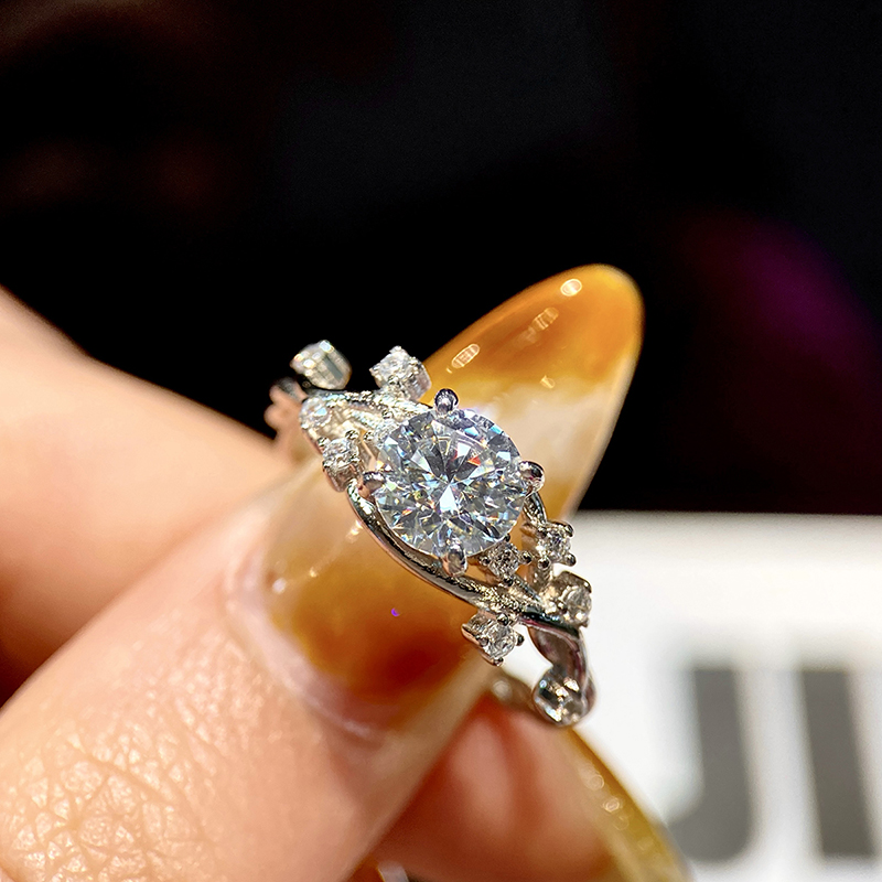 Shiny 1CT Moissanite Diamond Solitaire Marriage Rings for Men Original 925 Sterling Silver Engagement Luxury Fine Jewelry