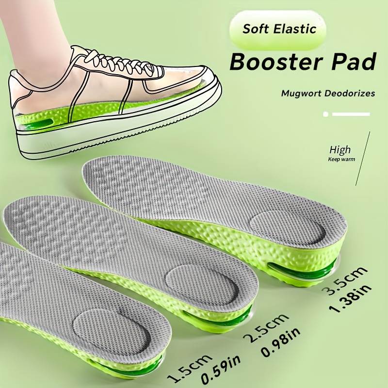1 Pair Ultra Invisible Height increase insoles for men/women 1.5/2.5/3.5 cm up invisiable arch support insoles shock absorption