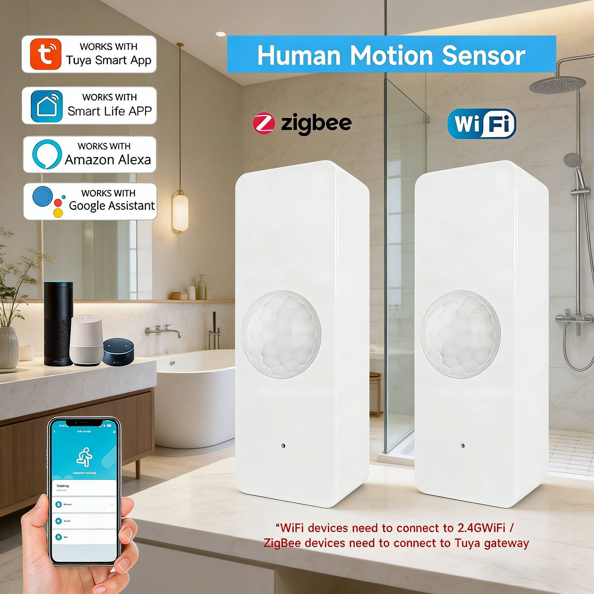 Tuya WiFi Water Sensor Leakage Alarm Flood Leak Detector Smart Home APP Remote Control Smart Home Security Protection