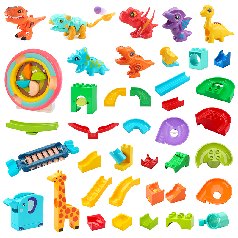 Big Pellet Building Block Chute Ball Plug and Play Accessories Children's Educational -giving Toys Compatible with Duploed